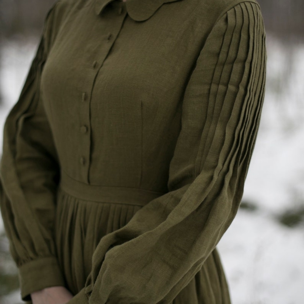 Little Women Atelier Beth Dress Linen Handmade Cottage Core